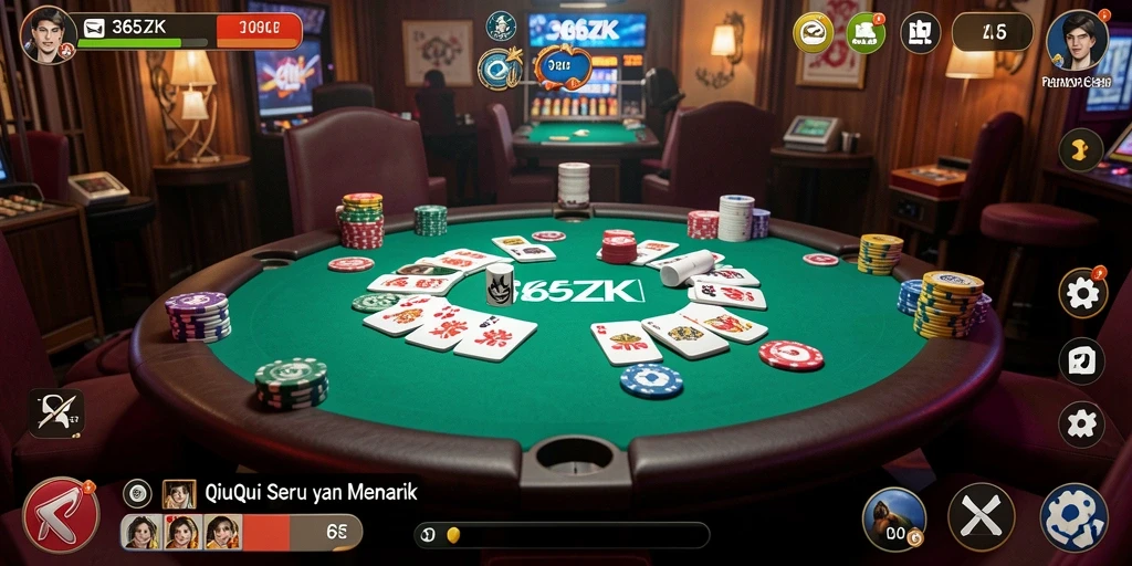 Tampilan gameplay menarik dalam permainan QiuQiu 365ZK.
