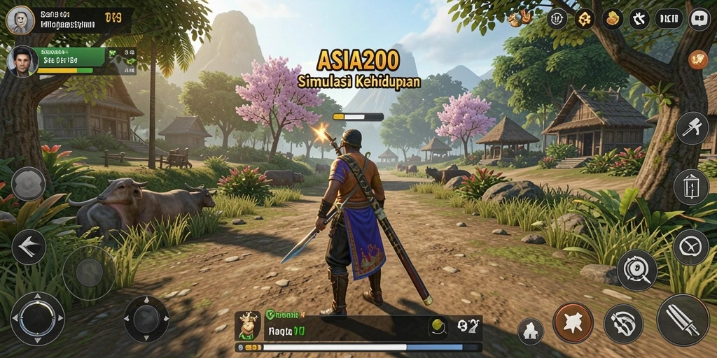Tampilan gameplay yang menarik dan interaktif di ASIA200.