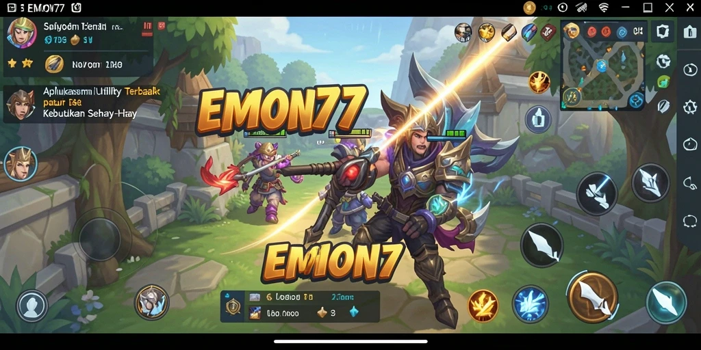Tampilan antarmuka EMON77 yang sederhana dan fungsional.
