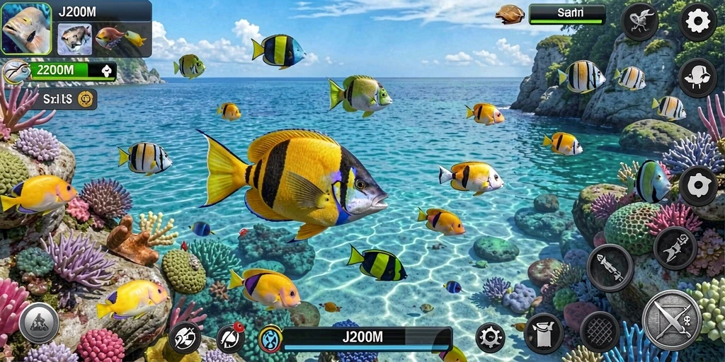 Gameplay J200M yang seru dan menantang saat menembak ikan.