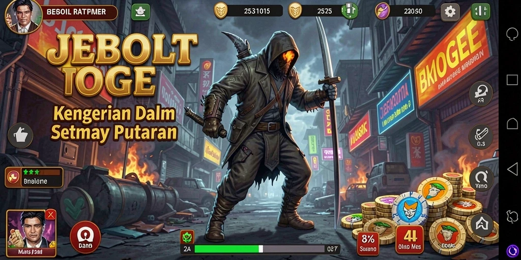 Tampilan gameplay menakutkan dari JEBOLTOGEL dengan suasana Horror yang kental.