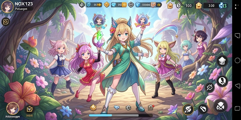 Gameplay NOX123 yang menarik dan penuh warna.