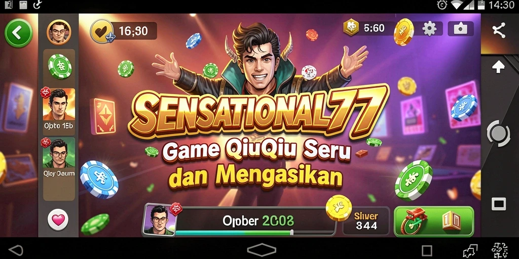 Screenshot gameplay QiuQiu SENSATIONAL77 yang seru dan menarik.
