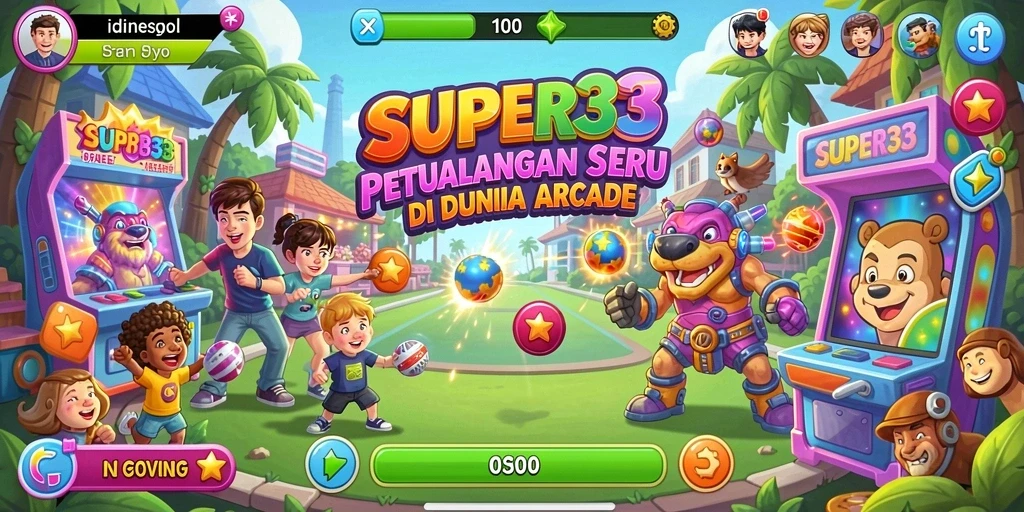 Tampilan gameplay SUPER33 yang menampilkan serunya petualangan arcade.